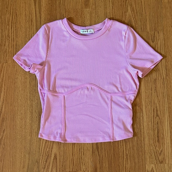 Love J pink Crop Top - Picture 3 of 4